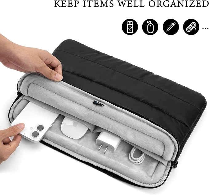 Funda Protectora para Portátil 13-14 Pulgadas GEEKRIA Negra miniatura 3
