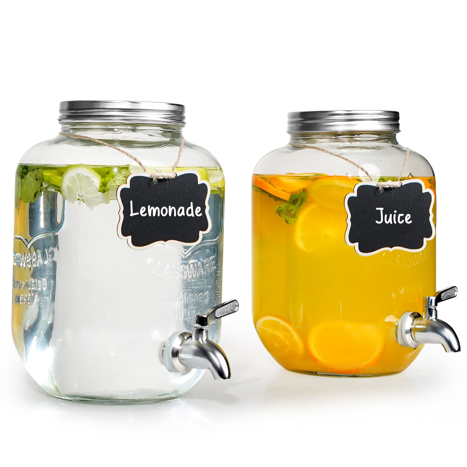 Dispenser Bevande In Vetro 4L - Con Rubinetto, Per Feste E Picnic, Design Classico - Foto 4