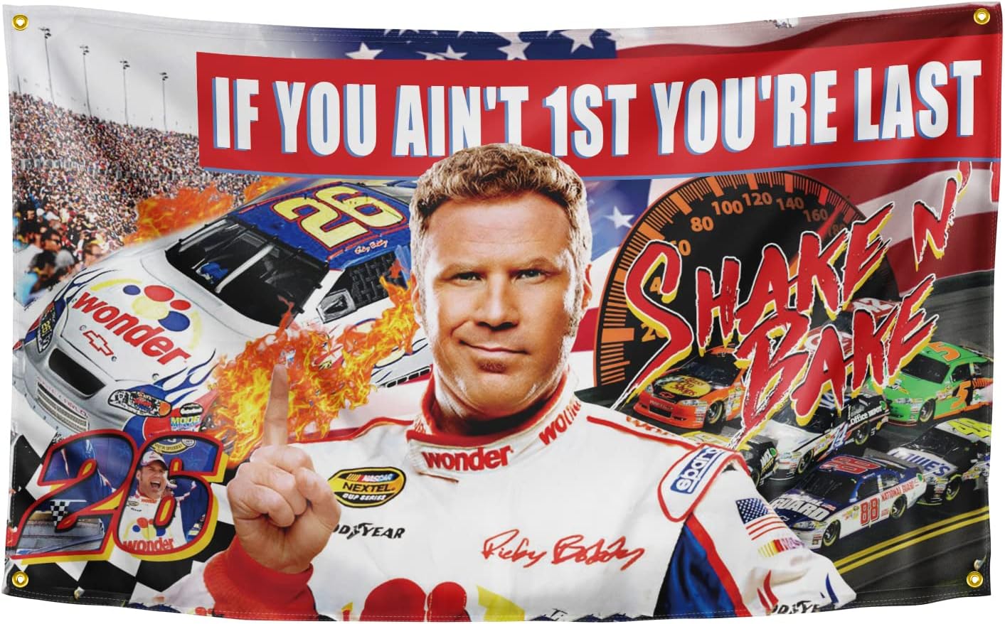 If You Ain't 1st First You're Last Flag College Flags 3×5 Feet Funny Poster Banner Wall Outdoor Hanging Flag with 4 Brass Grommets for College Dorm Room Decor