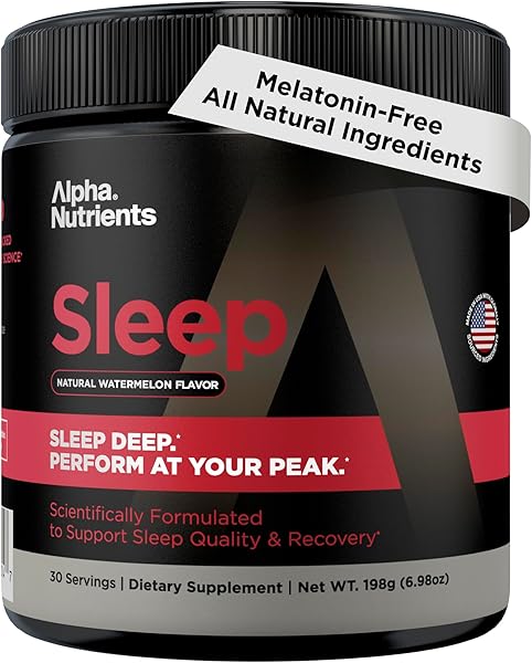 Sleep Aid for Adults - Magnesium Glycinate Powder - Melatonin Free Formula with L-Theanine Glycine Inositol - Natural Deep Sleep & Recovery for Peak Performance - 30 Servings