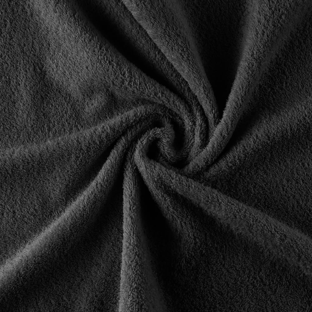 Top Towel - Premium - Toallas de baño Grandes - Toallas baño -2 Toallas de Manos -50 x 100 cms - Algodon 100% - 600 Gramos - Negro — view 3