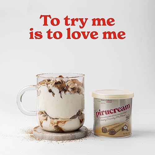 Miniatura 7 de Pirucream Obleas enrolladas con avellana de chocolate, alcalina orgánica 100% cacao, sin grasas trans, conservantes, colorantes o aditivos y sin