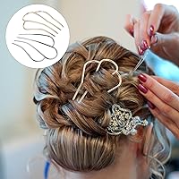 Vista 4 de BESTOYARD 2 Uds en forma de U horquilla lateral horquilla estilo horquilla 4 puntas de pelo updo moño horquilla palillos de aleación pinzas