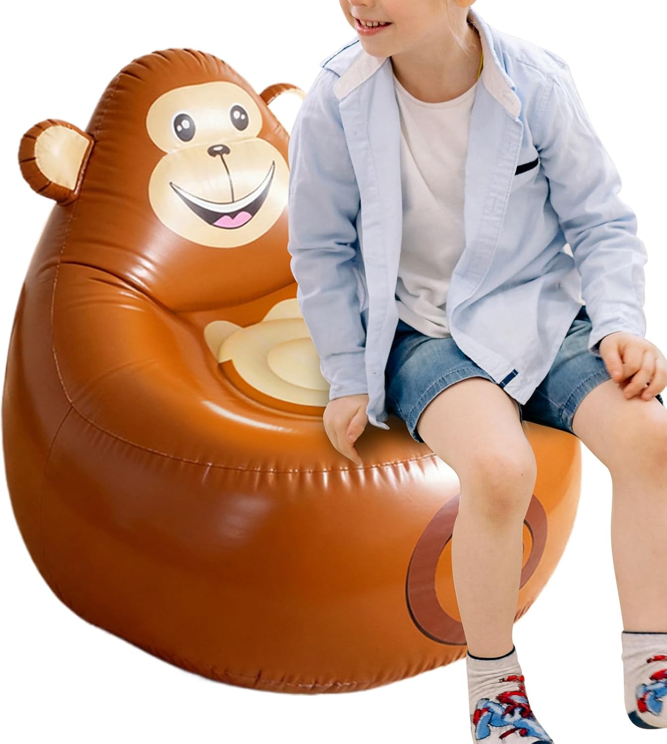 エアチェア - 持ち運び可能な動物形チェア | パティオソファ,子供向け キャンプ ビーチ 旅行 パティオ バックヤード ガーデン