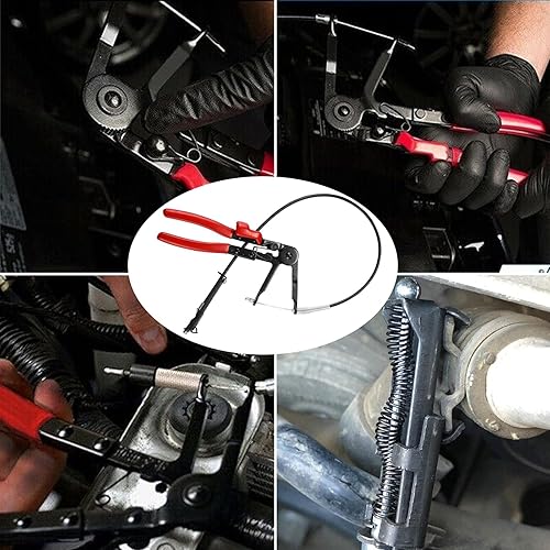 Miniatura 6 de Alicates de abrazadera de manguera flexible, herramienta de alambre apretado con cable de 24 pulgadas, herramienta de extracción de abrazadera de