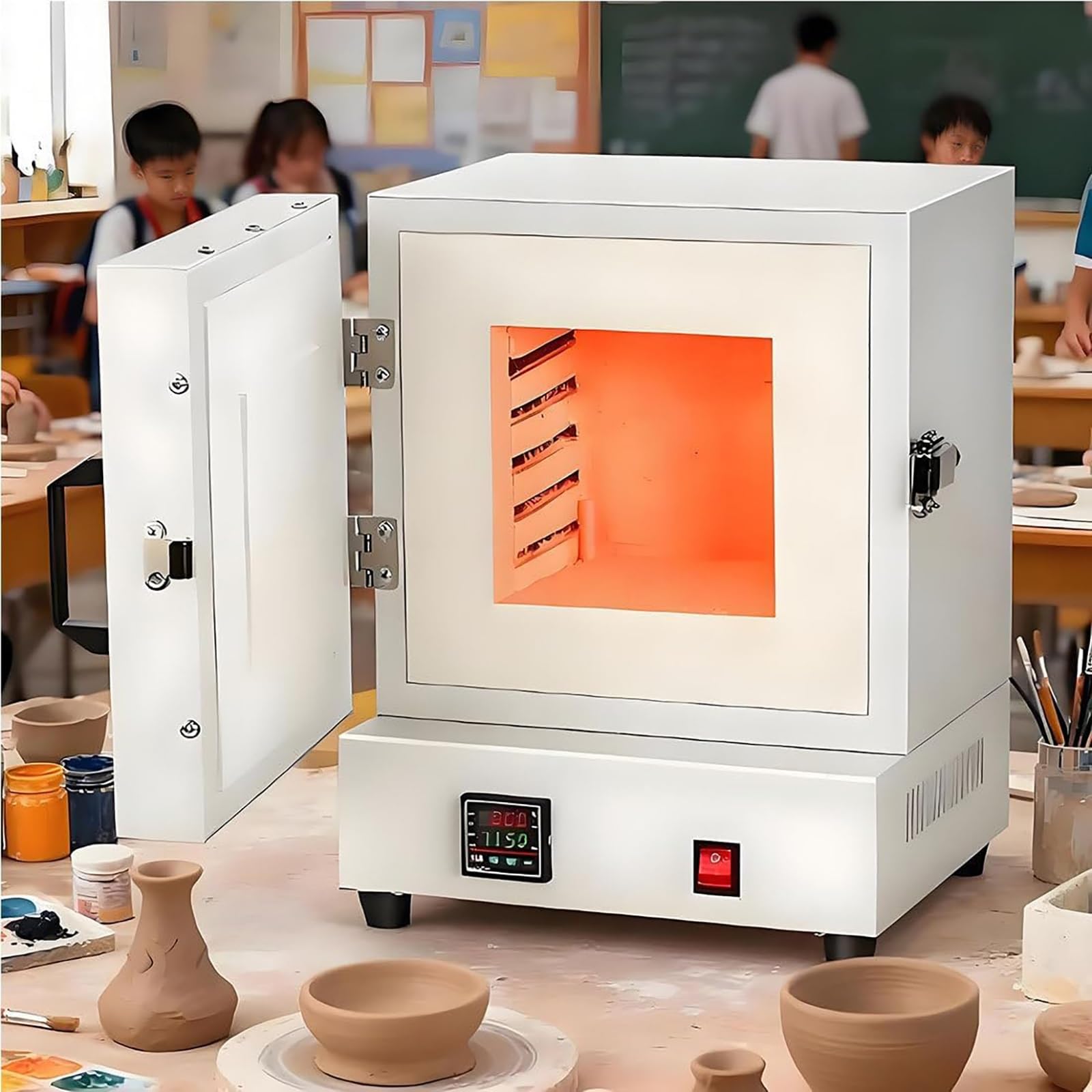 Horno de fundición digital de 1150°C con alta resistencia térmica y 2000W