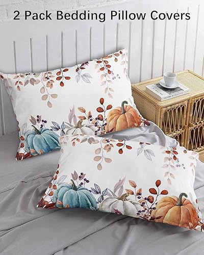 Miniatura 3 de Fundas de almohada de tamaño estándar con estampado de calabazas múltiples, paquete de 2 fundas de almohada suaves para sofá, sillón, funda de cojín