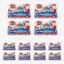 12 Pack 12 oz Red, White & Blue Roaster Bulk Marshmallows Cherry, Vanilla & Blueberry Flavored Jumbo Marshmallows Gluten Free, No Artificial Colors Perfect for Smores & 4th of July Treats