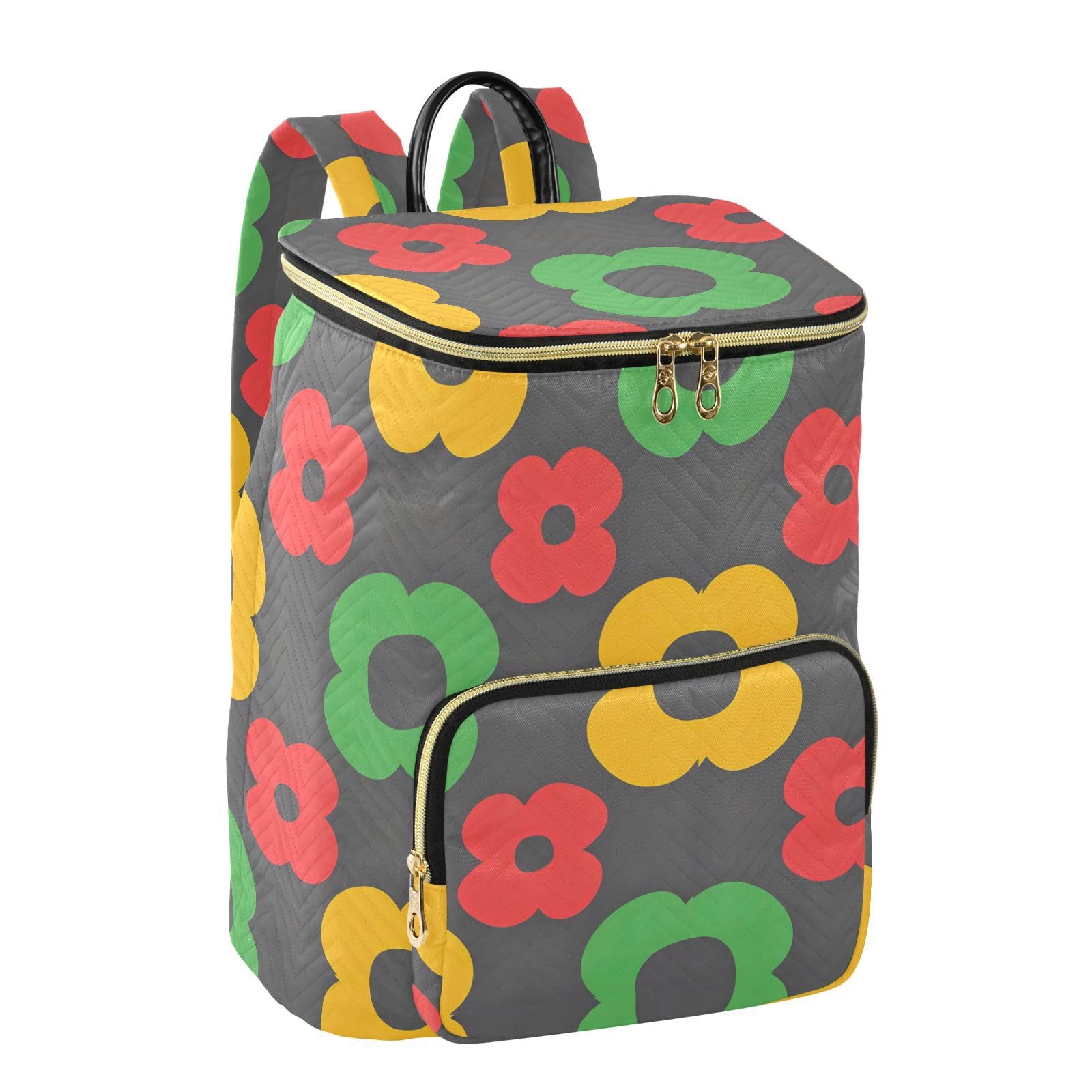 Zaino da donna, 15 l, elegante, per uso quotidiano, leggero, versatile | Materiale trapuntato design trasformabile multi tasche con cerniera per le signore viaggi shopping gite quotidiane