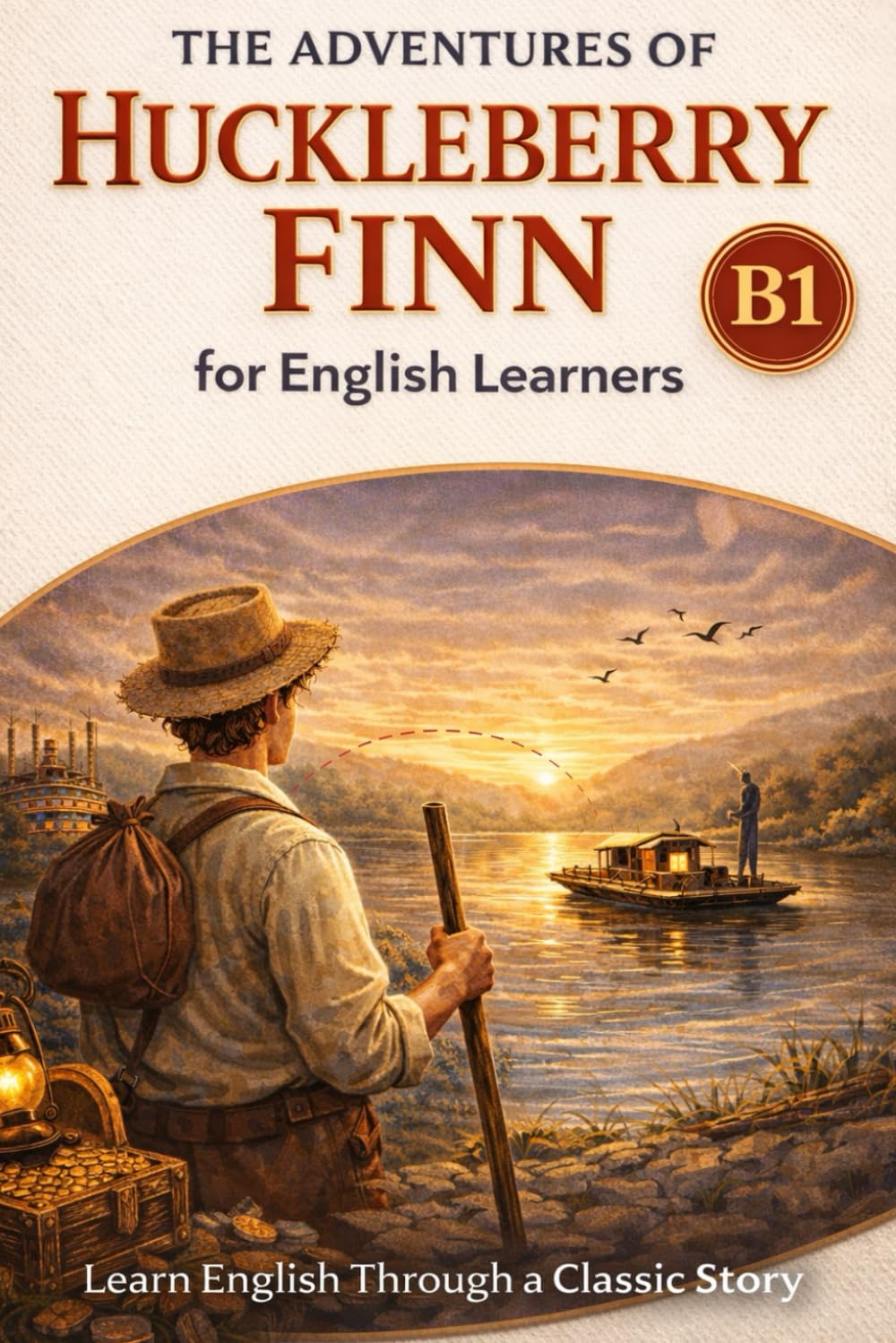 The Adventures of Huckleberry Finn for English Learners (B1): A Clear and Engaging English Edition for Intermediate Learners
