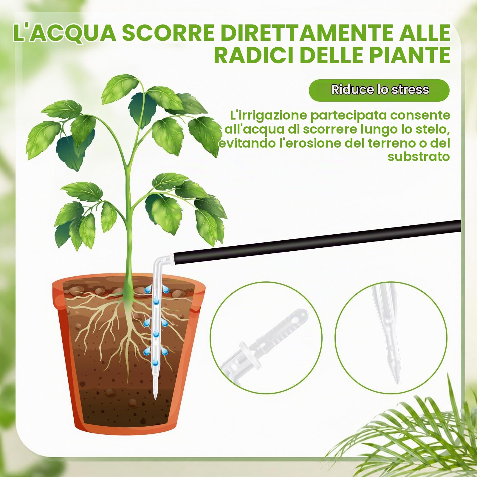 Landrip Irrigazione Automatica di Accessori Set, DIY Sistema di Irrigazione Accessori con tubo da 11.8 metri