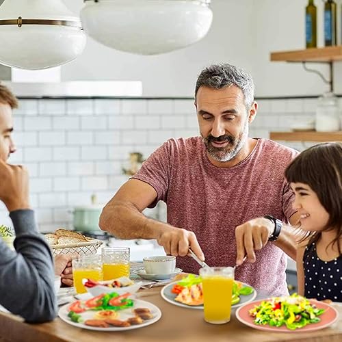 Miniatura 4 de Juego de platos de cerámica mate de 6 a 10 pulgadas de ancho con borde, platos de postre, platos de ensalada, aptos para microondas, horno y