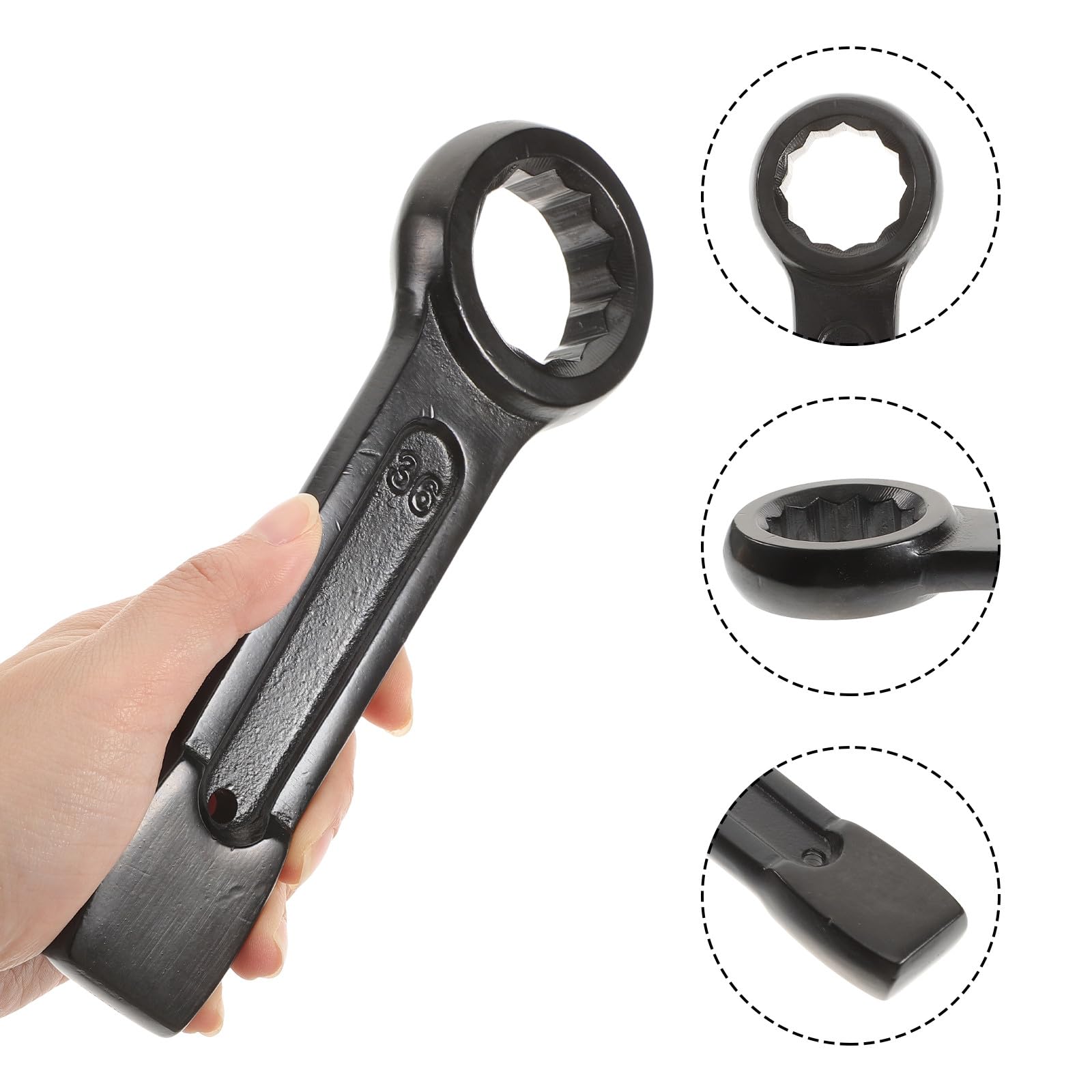 Ipetboom Clé à Cliquet Offset 36mm en Acier Lourd pour Entretien Mécanique, Outil à Main Léger et Robuste pour Déco Maison