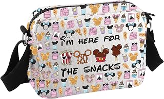 Magical Inspired Gift Family Vacation Trip Gift I'm Here For The Snacks Mouse Family Trip Snacks Zipper Crossbody Bag