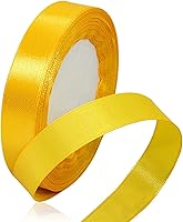Vista 29 de Cinta de satén dorada de 3/4 pulgadas x 25 yardas, cinta de tela de color sólido para envolver regalos, manualidades, fabricación de lazos