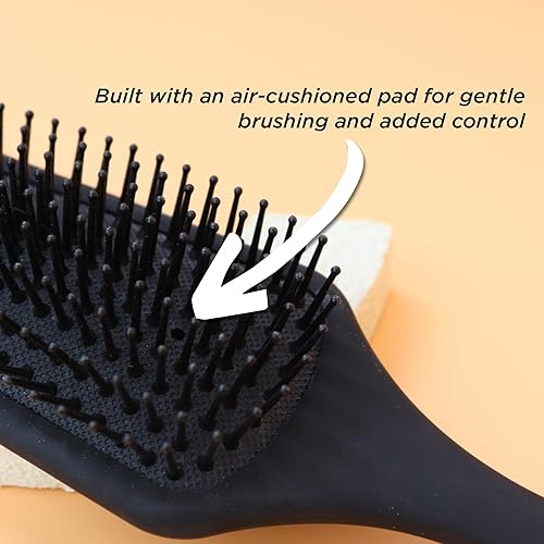 Miniatura 7 de Denman (Black) Mini Paddle Cushion Hair Brush for Blow Drying, Detangling & On the Go Travel - Comfortable Styling, Straightening & Smoothing - For