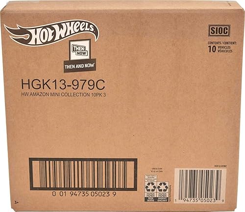 Miniatura 6 de Hot Wheels Paquete de 10 autos o camiones de juguete, juego de 10 vehículos a escala 1:64 para niños y coleccionistas (los estilos pueden variar)