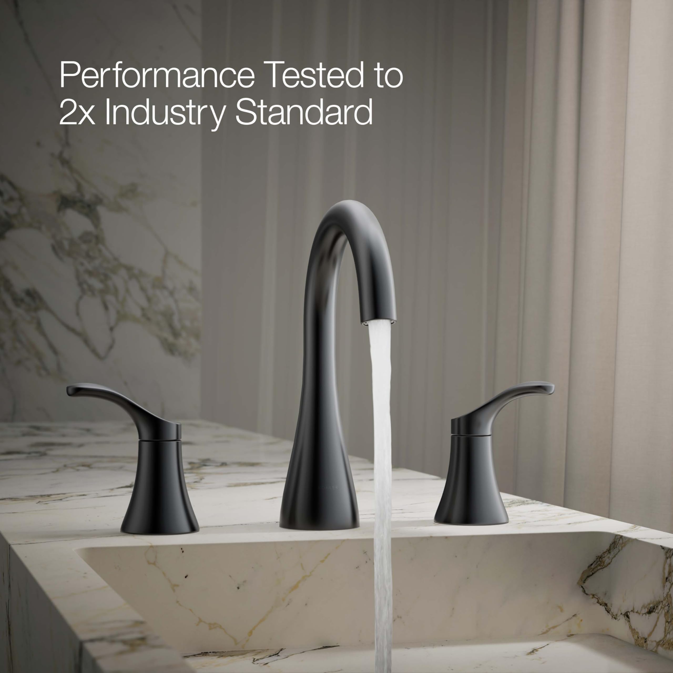 Kohler 27390-4N-BL SIMPLICE® Widespread bathroom sink faucet