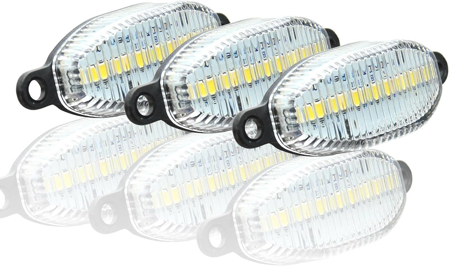 for 2010-2014 Ford F150 SVT Raptor Pick Up & 2017-2019 Ford Raptor Pick Up Front Grille Daytime Driving Running Light Clear Lens White LED Raptor Lights F-150 Bumper DRL Lamps