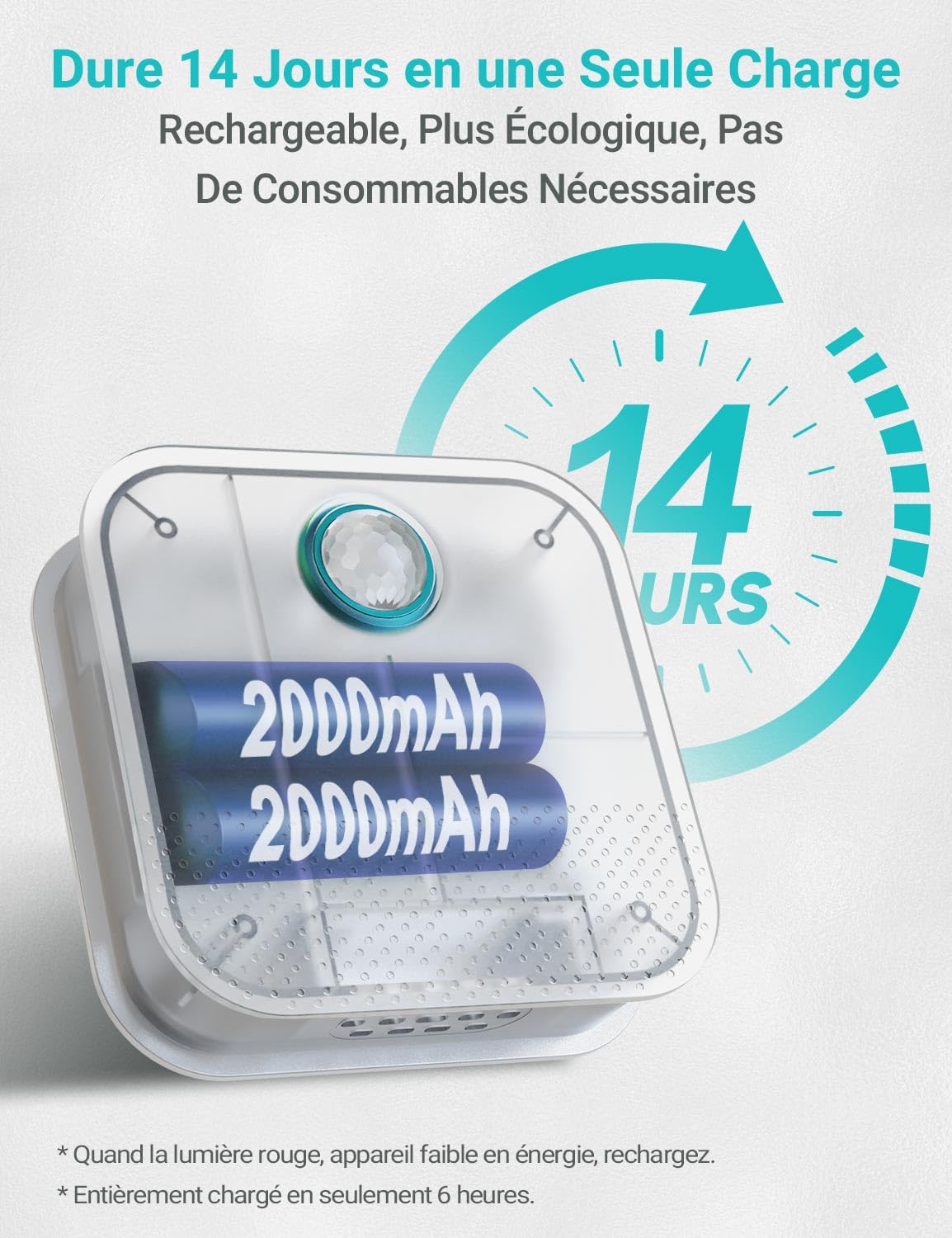 DownyPaws Éliminateur d'Odeurs pour Litière Chat, Désodorisant Tous Types de Bac avec Batterie Rechargeable 14 Jours