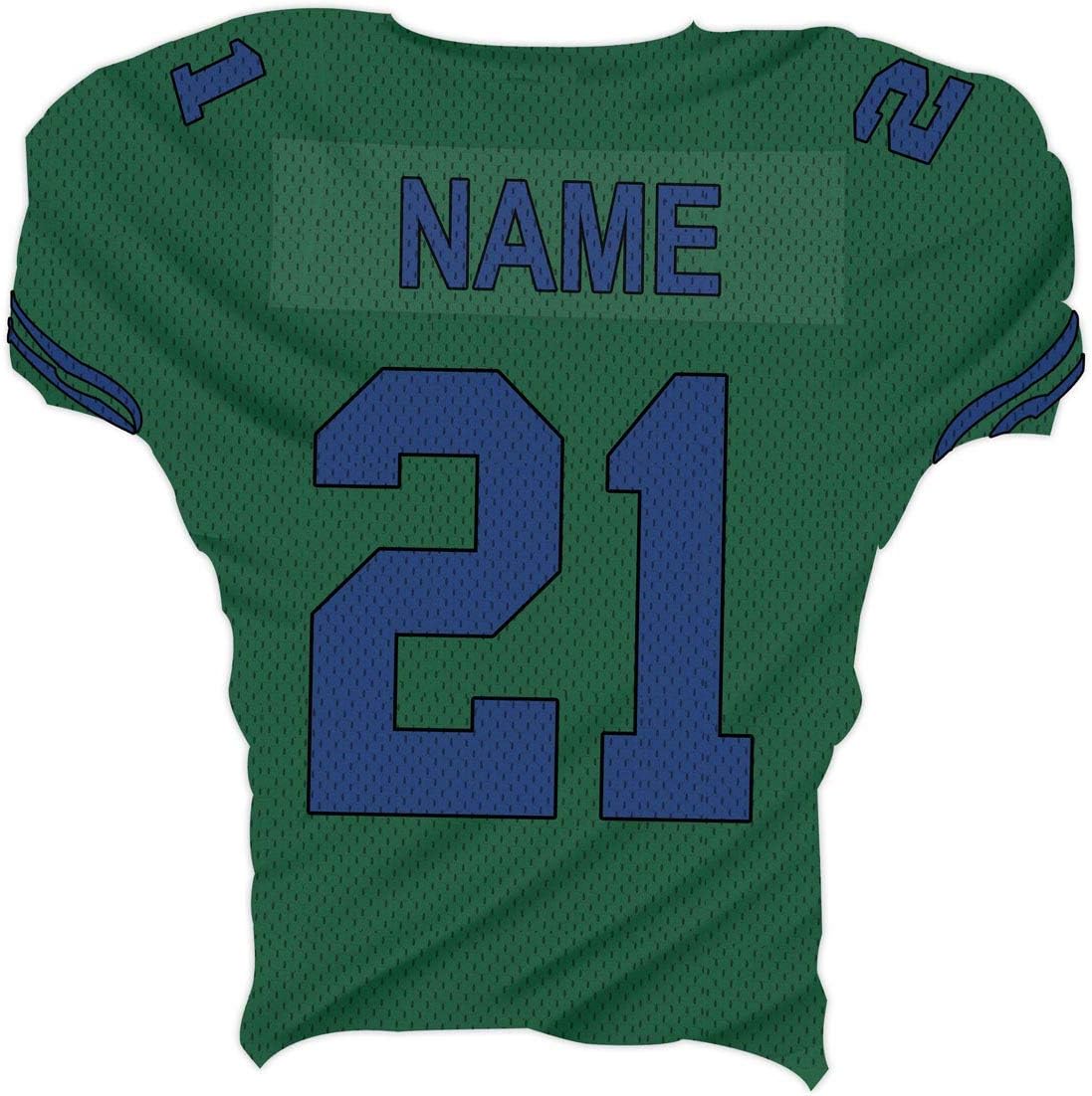 VWAQ Custom Football Jersey Removable Wall Decal Personalized Name and Number - FB5 (Dark Blue, 36" H X 36" W)