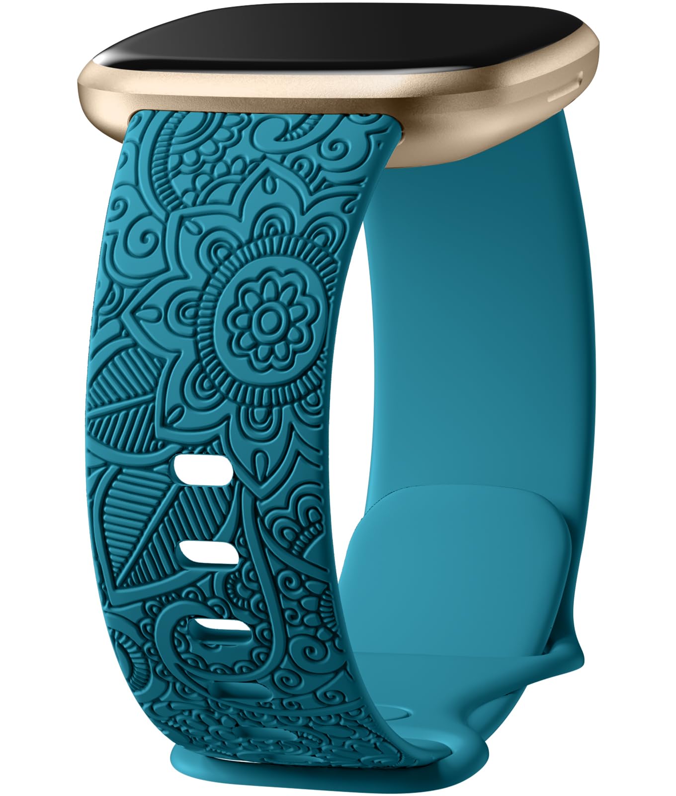 OdbeaiBand compatible with Fitbit Versa 4 Bands for Woman/Versa 3 Bands Women/Sense 2 Bands/Sense Bands,Cute Fancy Boho Floral Pattern Soft Replacement Wristbands Strap for versa sense watch bands