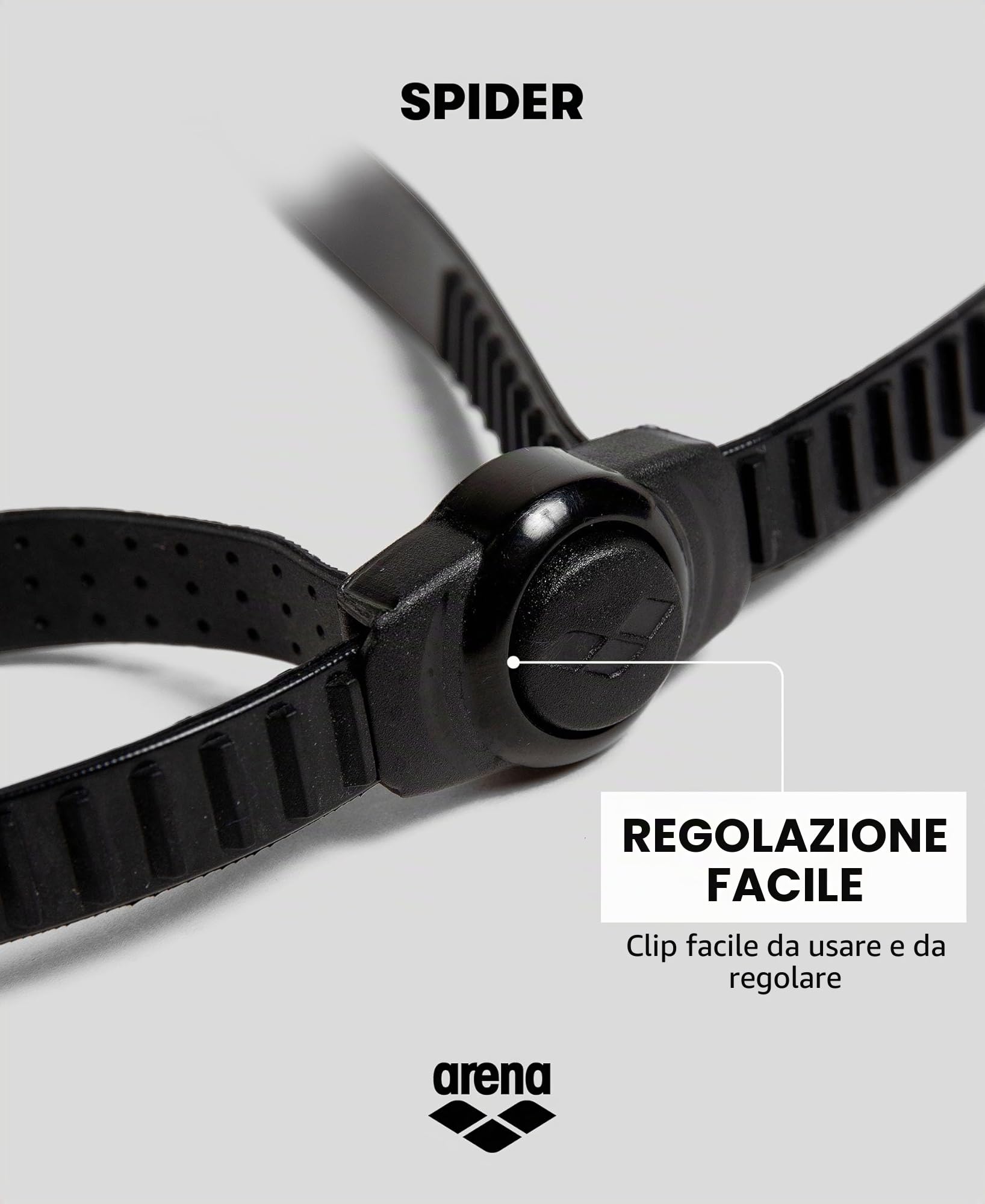Arena Spider Occhialini Nuoto Anti-Appannamento Unisex Adulto, Occhialini Piscina con Protezione UV, Ponte Nasale Autoregolante, Guarnizioni in Silicone Ipoallergenico
