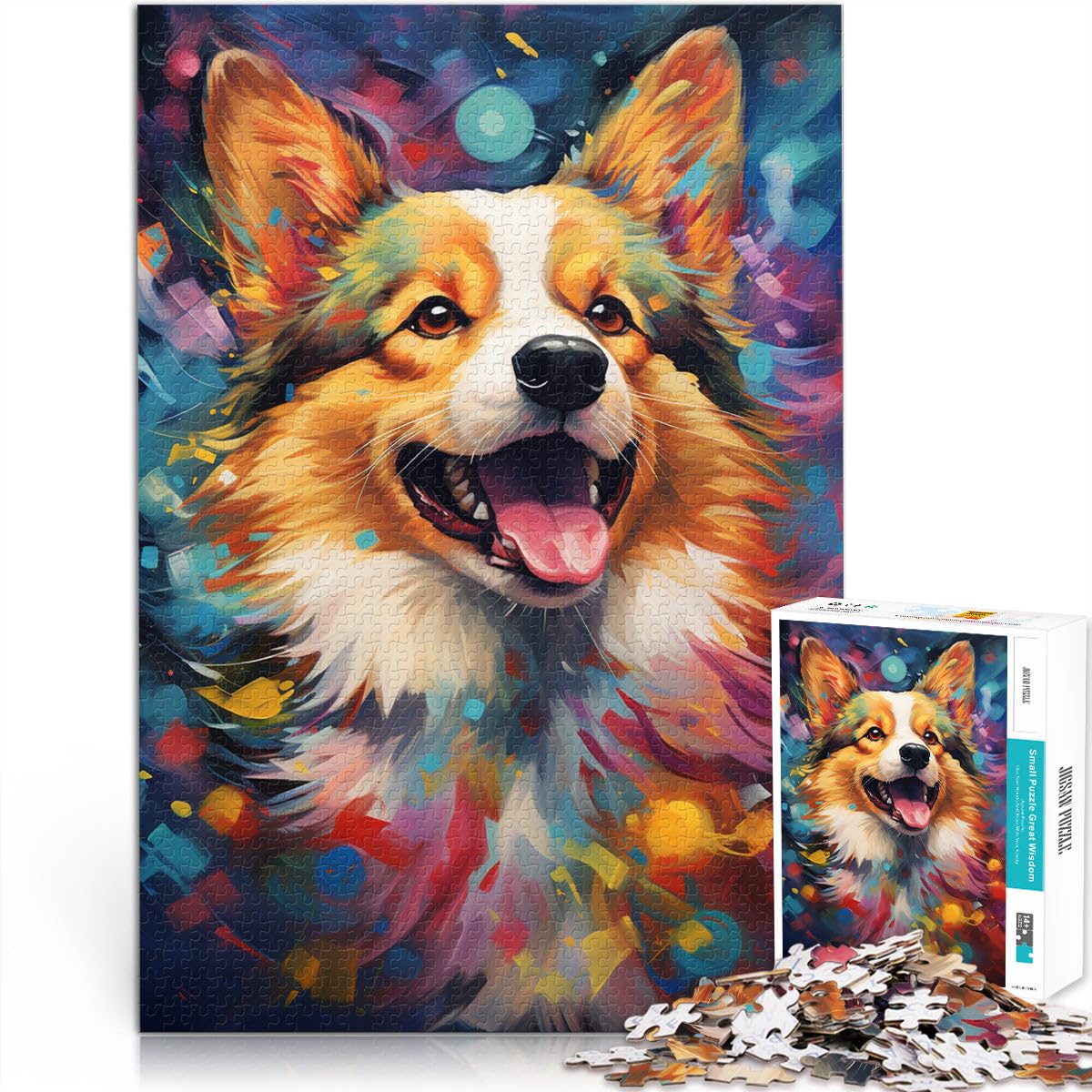 Puzzles 2000 pièces pour Adultes Le Puzzle éducatif Chien Corgi est idéal comme Cadeau pour Toute la Famille 27,56 Pouces x 39,37 Pouces pour Les Adolescents de 14 Ans et Plus
