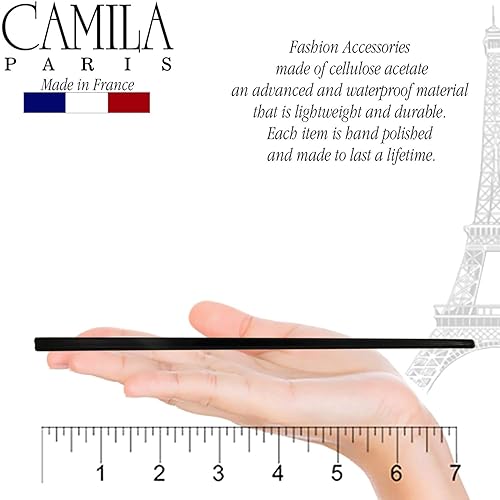 Miniatura 2 de Camila Paris AD272 - Juego de 2 horquillas para el cabello, color negro, palillos para niñas, con espiral, para moño, accesorios para el cabello