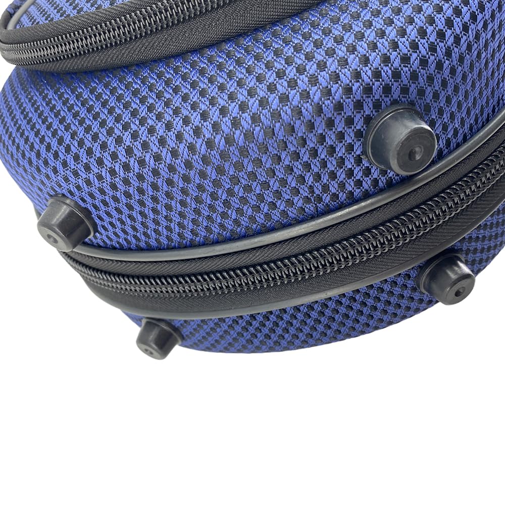 Custodia rigida per sassofono contralto, custodia in nylon resistente e antiurto blu con tracolla imbottita rimovibile, due manici, tasca extra e morbidi divisori imbottiti per un facile