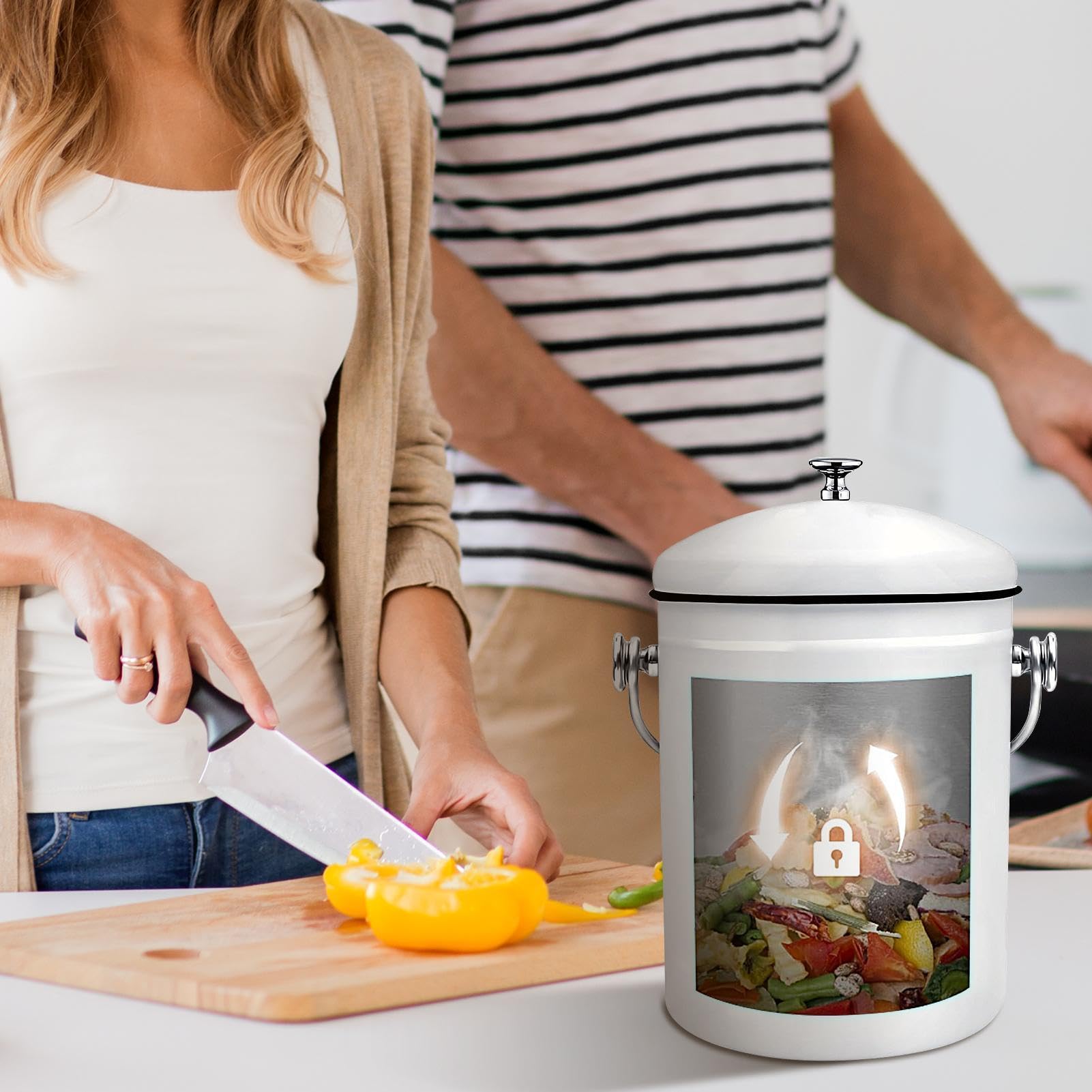 Conteneur À Compost De Cuisine Seau D'Intérieur, Collecteur De Déchets