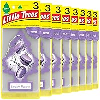 Vista 23 de Little Trees - Ambientador de árbol colgante que proporciona un aroma de larga duración para tu hogar o tu auto. Aroma Black Ice, 24