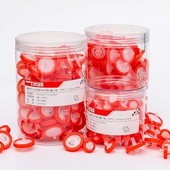 Syringe Filter PTFE Membrane 13mm Diameter 0.22m Pore Size Pack of 100