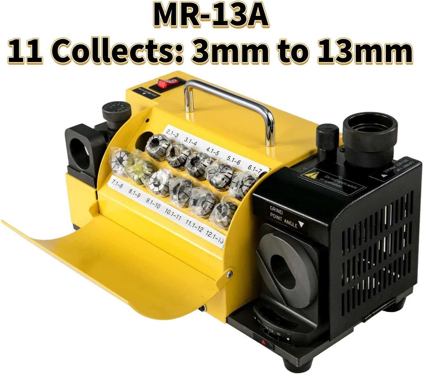 Drill Bits Sharpener MR-13B Sharpening Angle Grinder W/ 11PCS 18 PCS ER20 ER25 Collects for Cutter Grinding