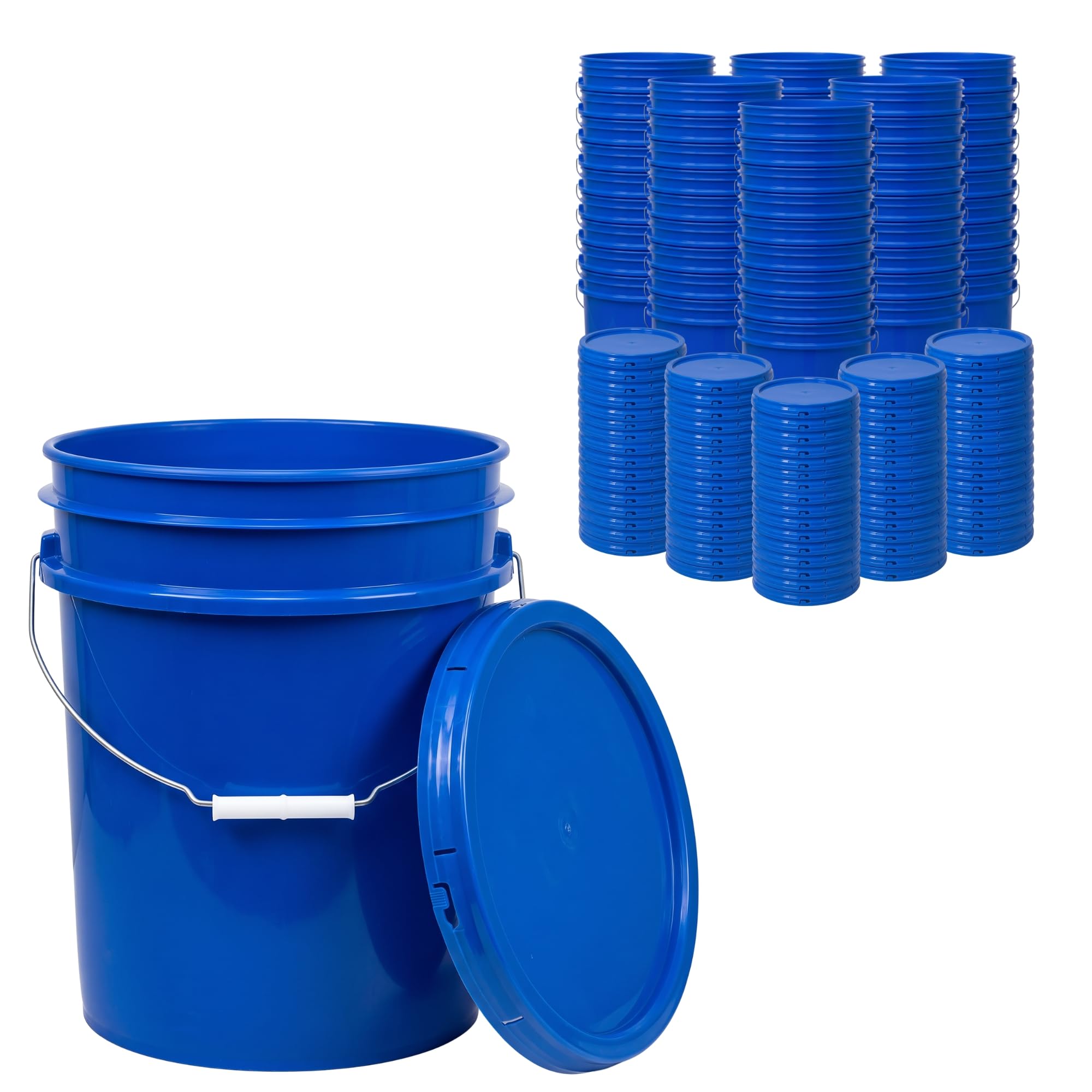 ePackageSupply 5 Gallon Bucket - Food Grade w/Lid BPA-Free, 60 Pack - Blue