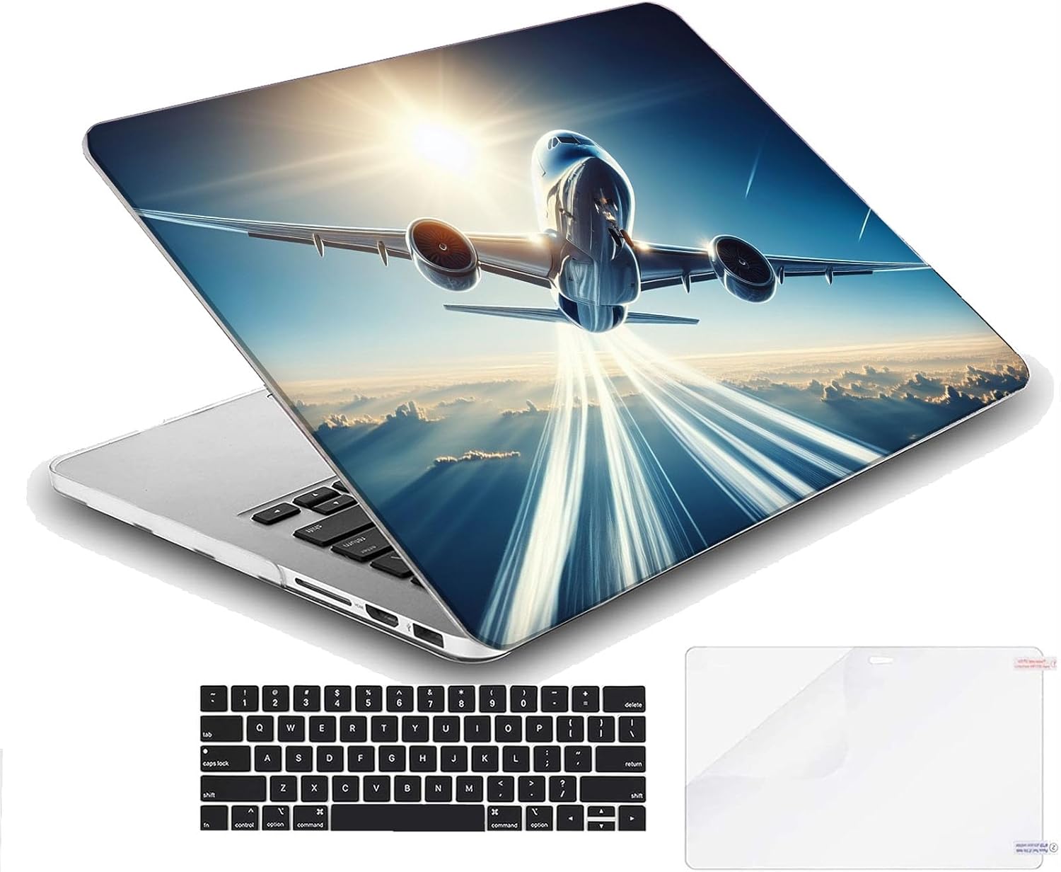 Compatible with MacBook Neo 13-inch, Hard Shell Case with Keyboard Cover and Screen Protector (A3404 A18 Pro chip, 2026 Release) - Airplanes MC22234
