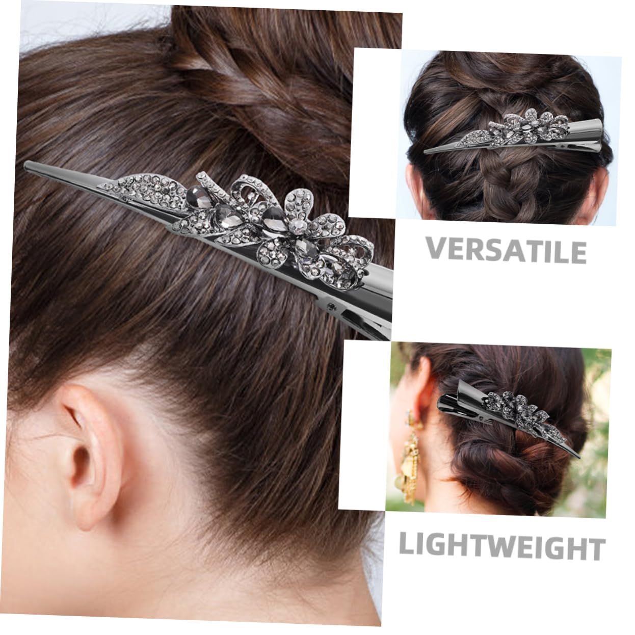 Baluue 8stücke Vintage Rhinestone Haarklammern Für Damen Glitzernde Haarspangen Aus Elegantes Haaraccessoire Für Partys Und Alltag Vielseitig Und Stilvoll