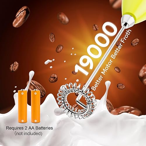 Miniatura 6 de Batidora de mano para café, espumador de mano para lattes, batidor eléctrico de bebidas, mini espumador para capuchino, frappé, matcha, chocolate