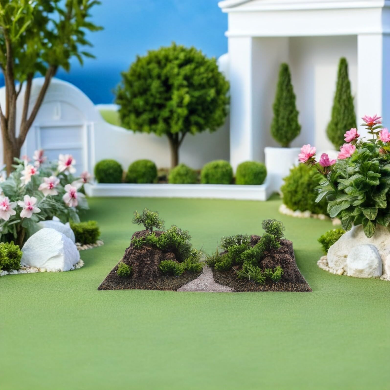 DOITOOL Adorno de Roca Artificial para Acuario Decoración de Paisaje de Montaña Cueva Refugio para Camarones y Peces Pequeños Resistente al Agua Rocalla Decorativa para Peceras