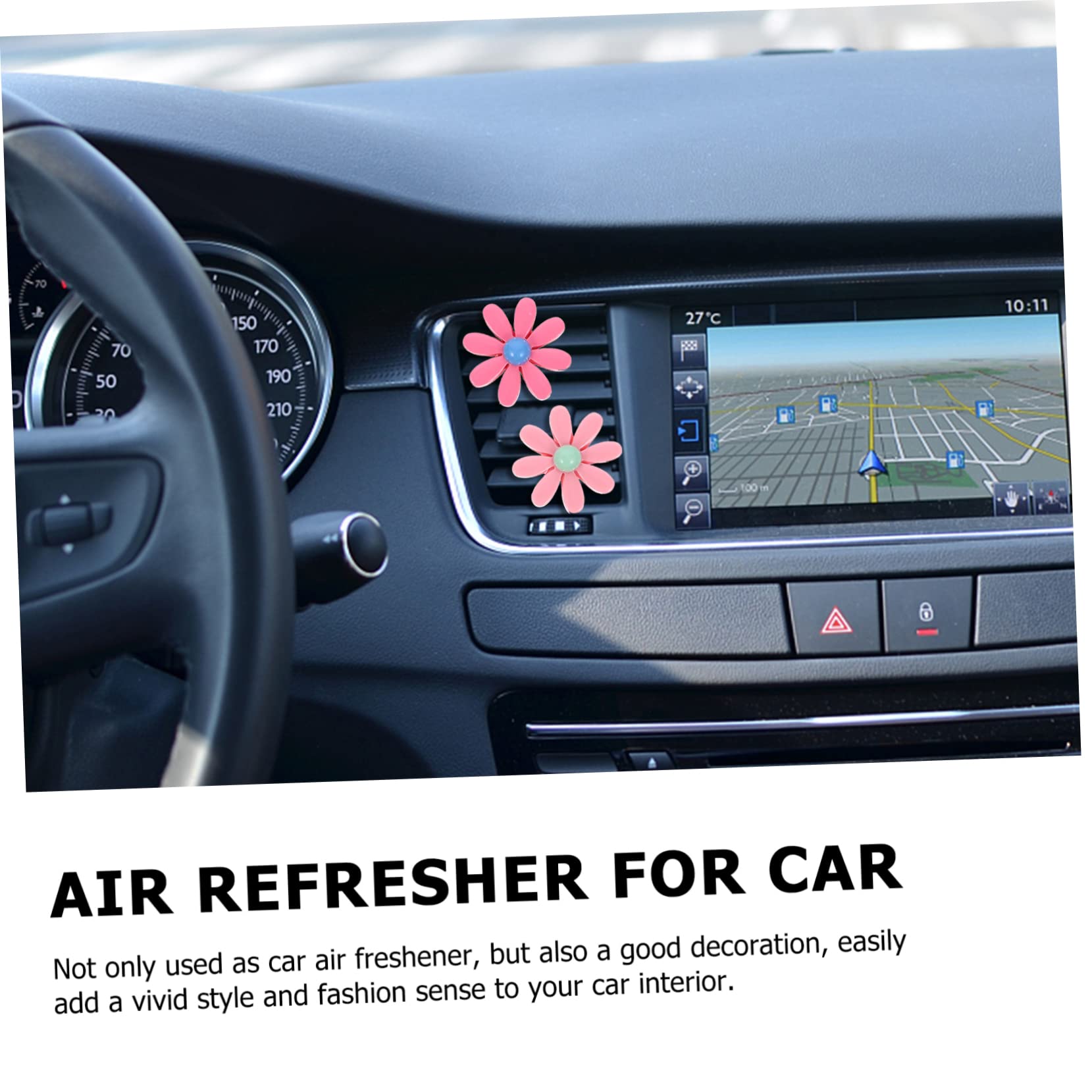 GLEAVI 33pezzi Clip Decorativa Per Auto Con Fiorper Diffusore Aromatico Accessori Per Interni Auto Compatibile Con Tutti Modelli Di Venti Aria Design Unico Per Atmosfera e Vivace