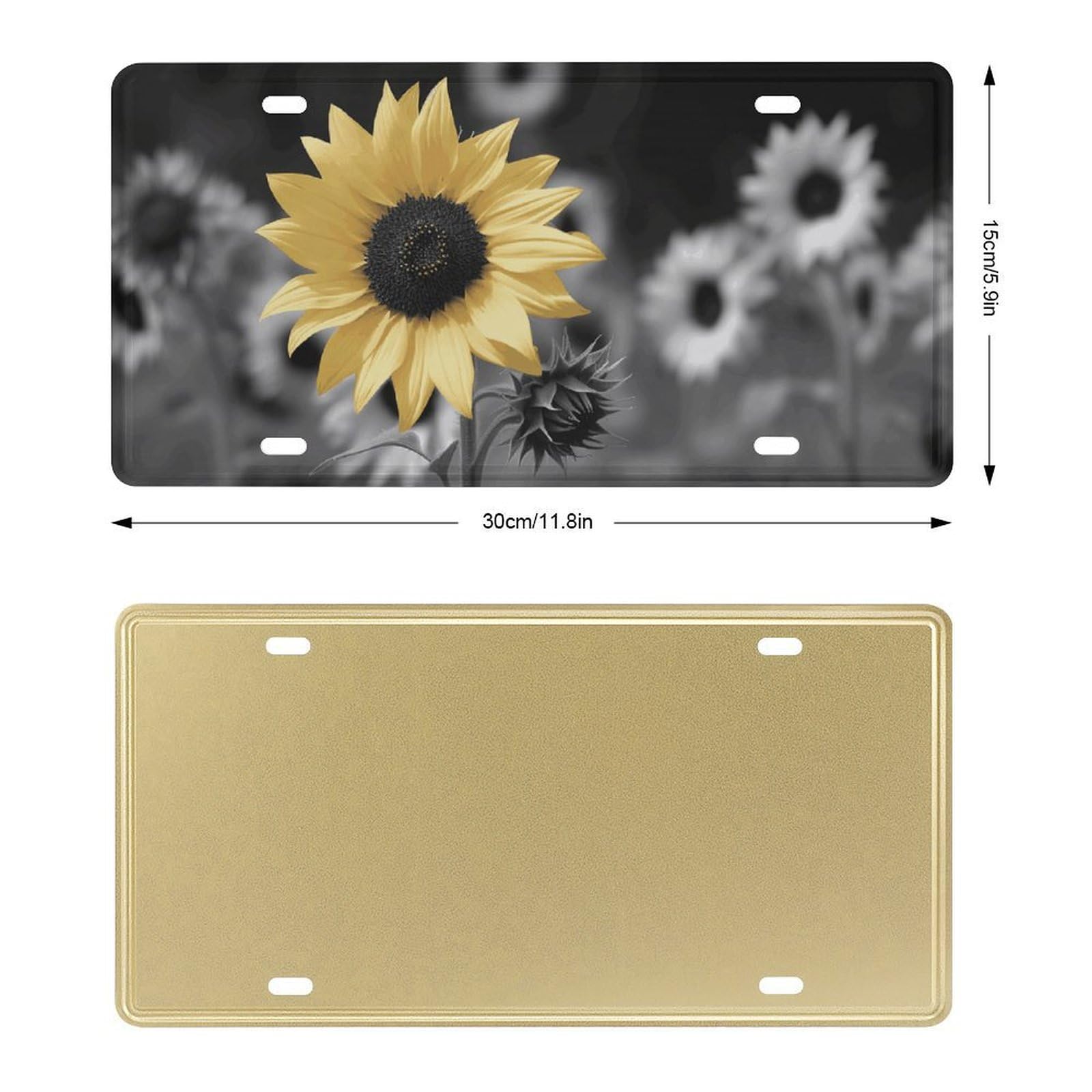 Leopard In Floral Jungle Car Decorative Front License Plate,Vanity Tag,Metal Car Plate,Aluminum-1020156