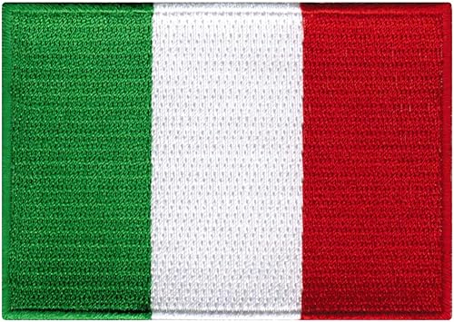 Cypress Collectibles - Parche de bandera de Italia - Apliques bordados - Parches para planchar en el país europeo - Dimensiones 3.5 x 2.5 pulgadas