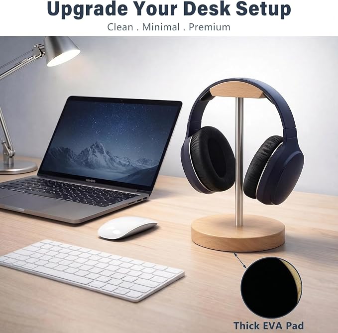 Soporte para Auriculares de Madera y Metal MTKITDER miniatura 3