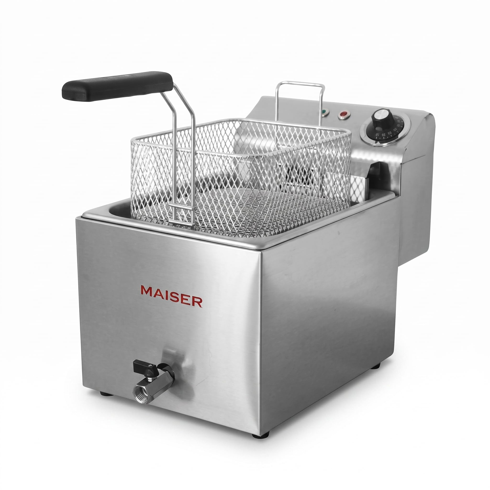 Freidora Industrial de Aceite 8 Litros Trifásica 400 V 9 kW Con Grifo