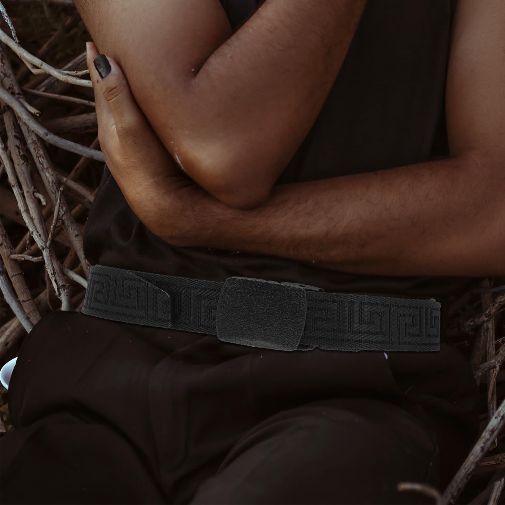ceinture extérieure ci-dessous ceinture de camping pour hommes ceinture de voyage ceintures de voyage ceinture hommes ceinture homme avec boucle en plastique polyester