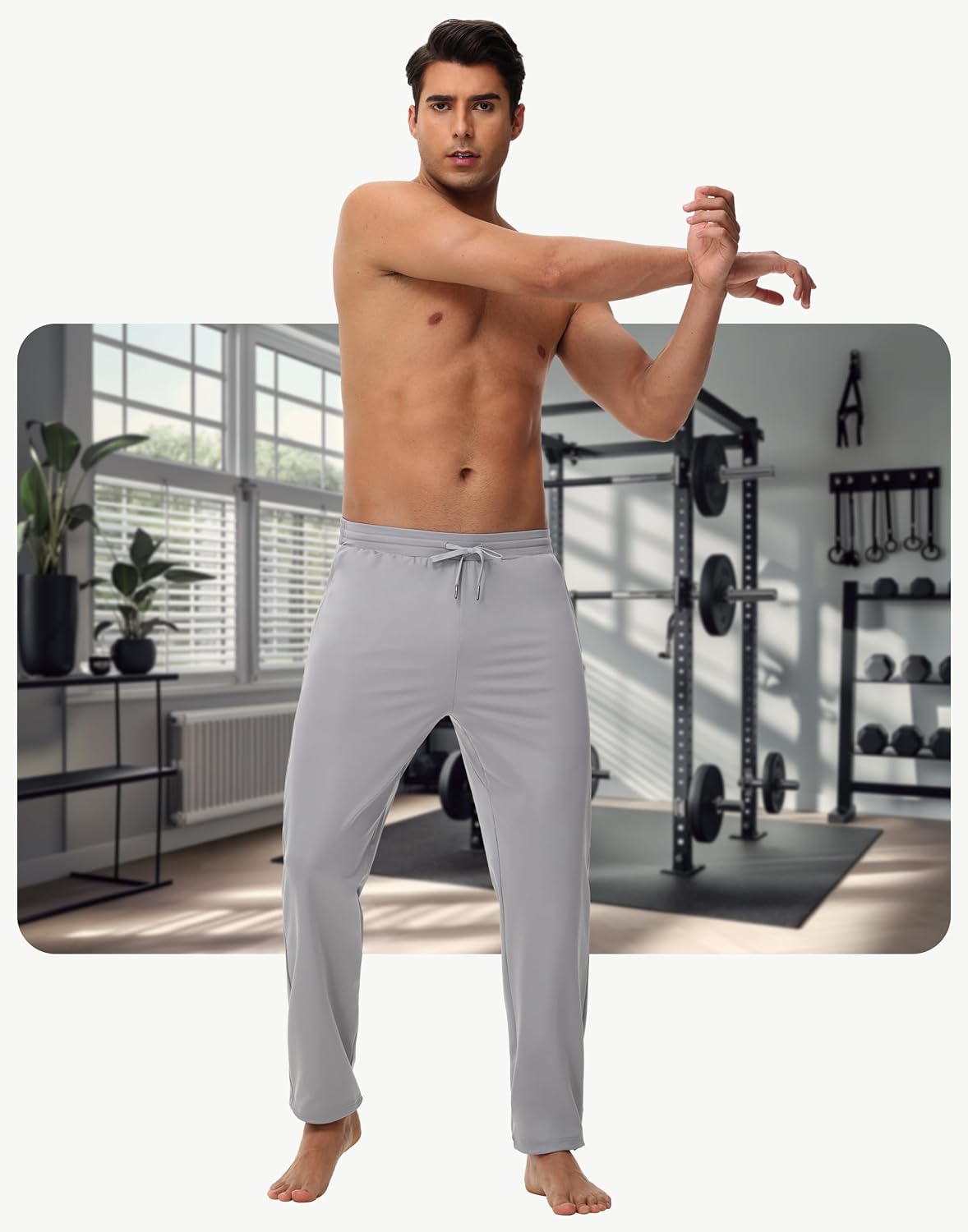 MIVEI Mens Tall Sweatpants Extra Long Inseam Joggers Pants for Athletic Workout Lounge Sweat Pants Zipper Pockets 30" 34" 36"