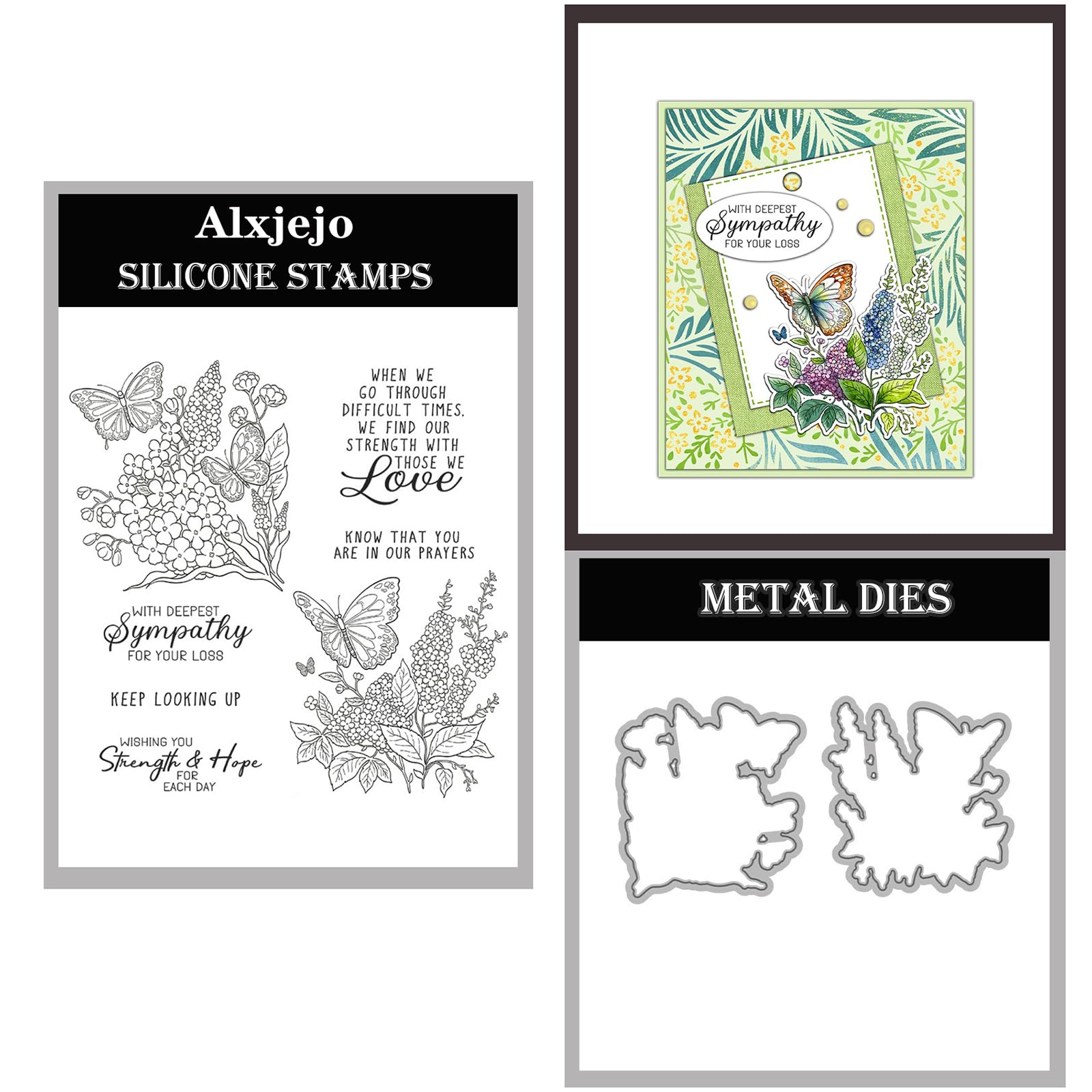 Alxjejo Cutting Dies and Stamps Set 2024-2025-2026,Stamps and die for Card Making for DIY Birthdays, Thanksgiving Day, Valentine's Day, Scrapbooking, Art Craft, Festivals Greeting Card Album