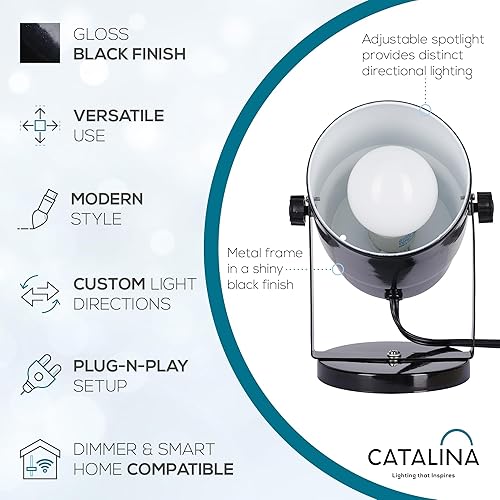 Miniatura 2 de Catalina Lighting 24291-000 Lámpara decorativa multiusos para escritorio, pared o oficina, sala de estar, dormitorio o dormitorio, compatible con