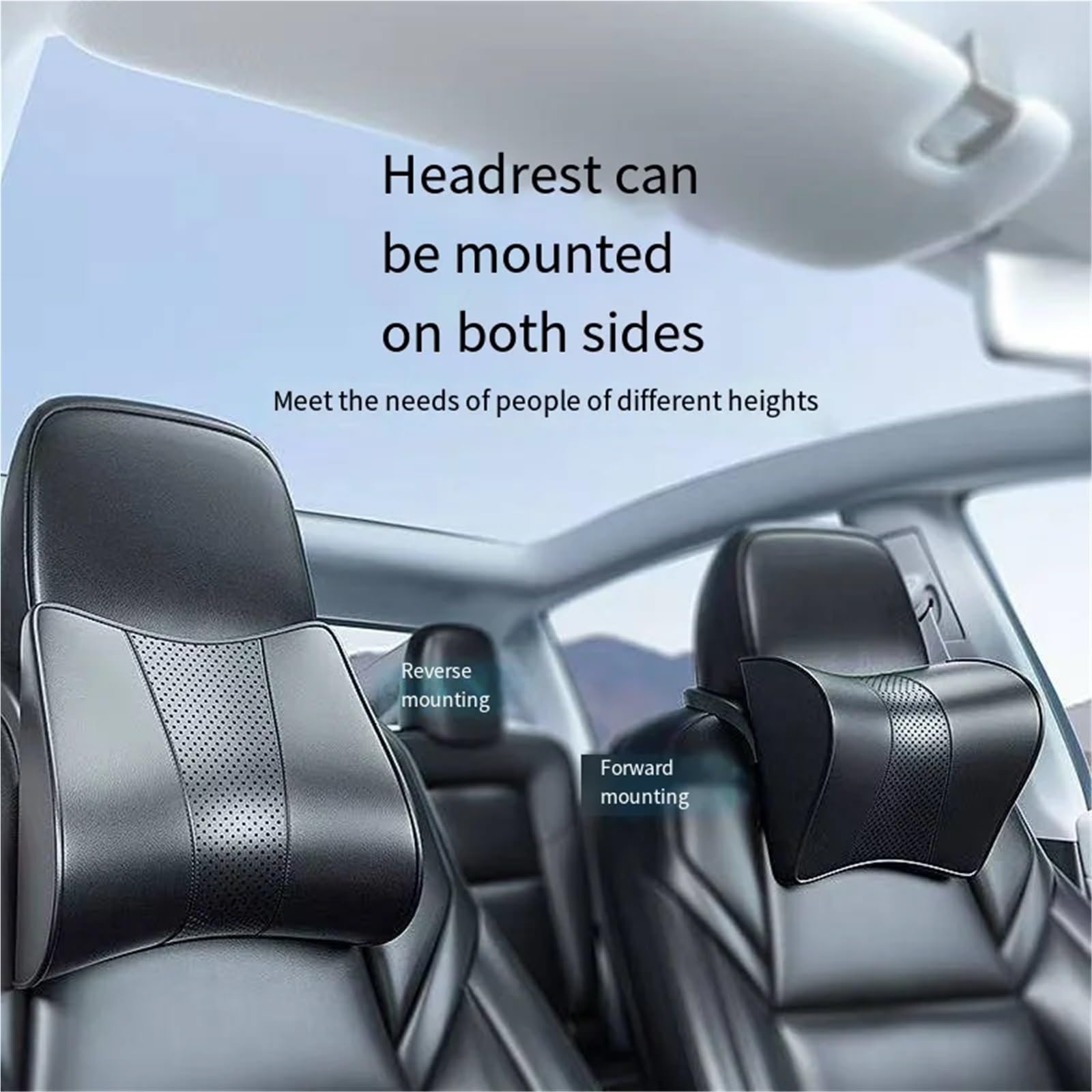 Car Pillow Driving Seat Adatto per Tesla Model 3 YSX Cuscino per il collo Poggiatesta meccanico Cuscino per il supporto della testa del seggiolino auto(C)