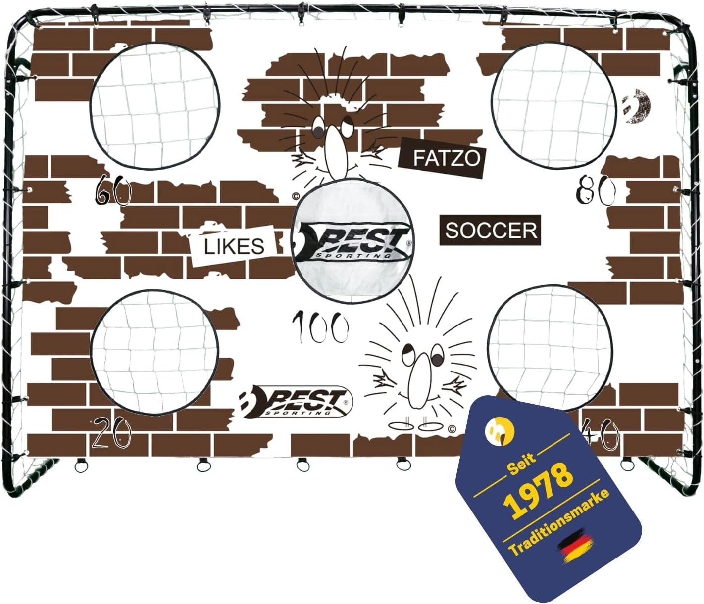 Best Sporting Torwand - 5 Schusslöcher Für Fußballtore 193x150cm